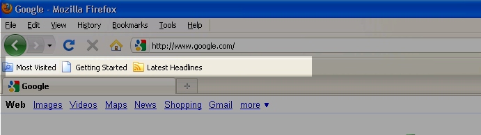 The links toolbar in Firefox